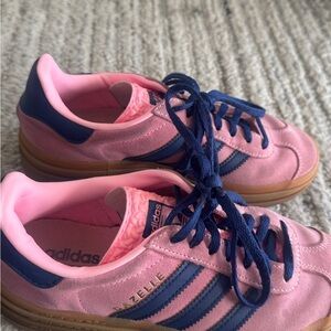Adidas Gazelle Pink and Navy Sneakers